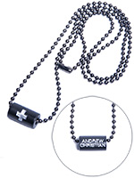 Black Cross Barrel Necklace