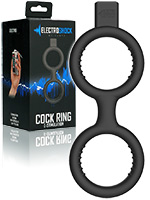 Electroshock - E-Stim Cock Ring with Ballstrap - Schwarz