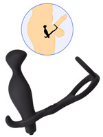 Silicone Vibrating Prostate Stimulator with Cockring