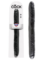 King Cock - 16 inch Thick Double Dildo Black